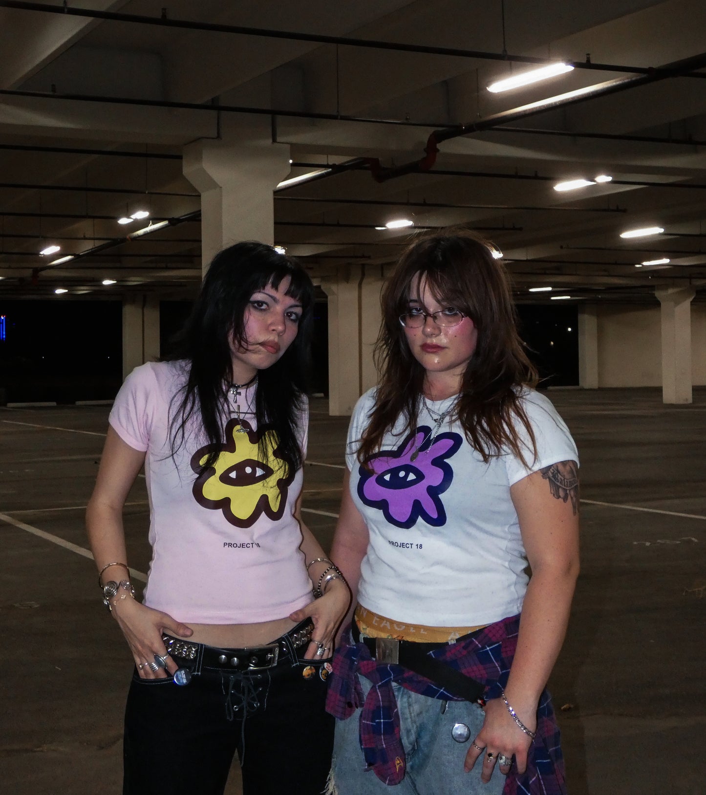 Flower Baby Tee - (White)