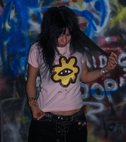 Flower Baby Tee - (Pink)